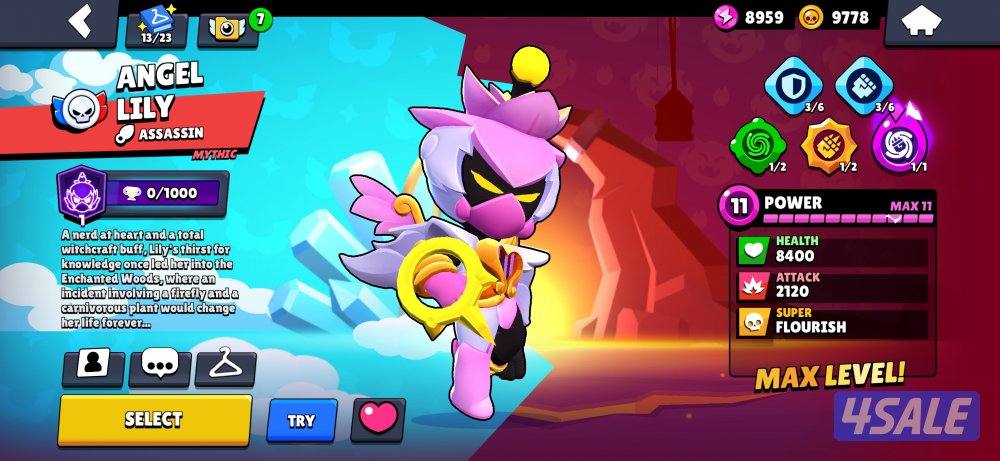 حساب لعبه براول ستارز للبيع٣٣الف كاس ٩٨بطل3