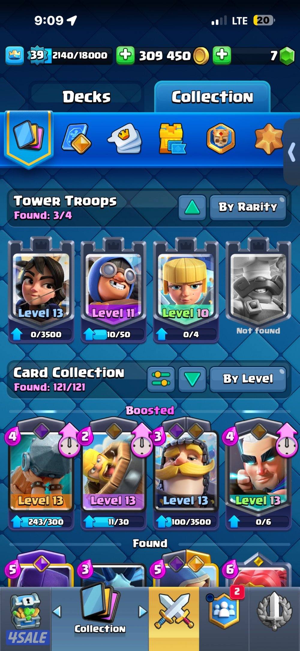 حساب clash royal.للبيع0