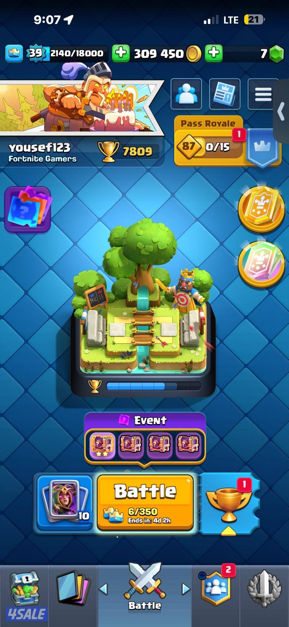 حساب clash royal.للبيع4