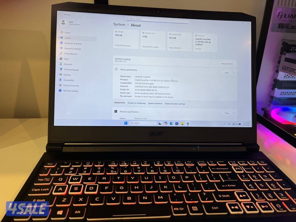 لابتوب قيم ايسر نايترو 7 مستعمل2