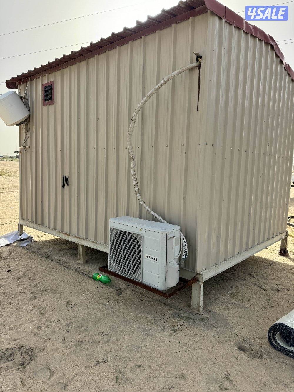 للبيع شاليه ثابت مقاس 3/4 نضيف جدد معه وحده تكيف طن ونص9