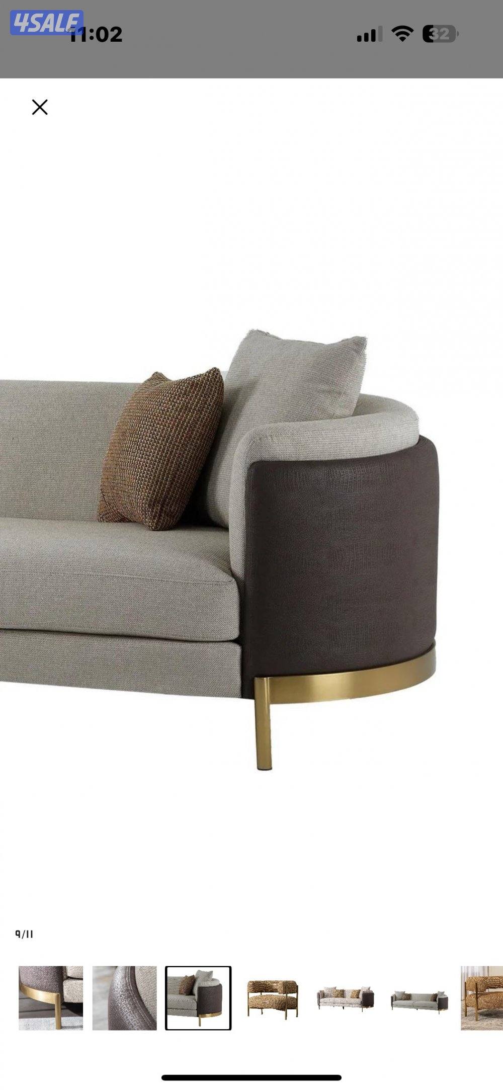 صالة كاملة من صفاة هوم مع طاولة وسط وطاولتين جانبيتين استعمال ٥ شهور3