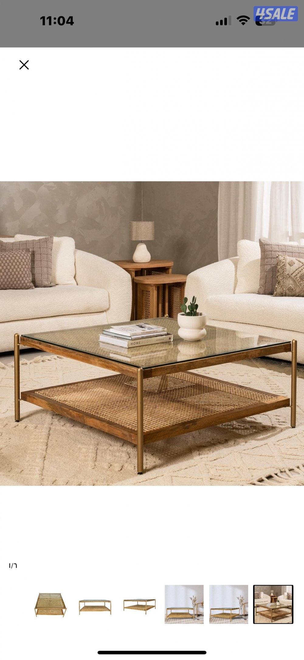 صالة كاملة من صفاة هوم مع طاولة وسط وطاولتين جانبيتين استعمال ٥ شهور6