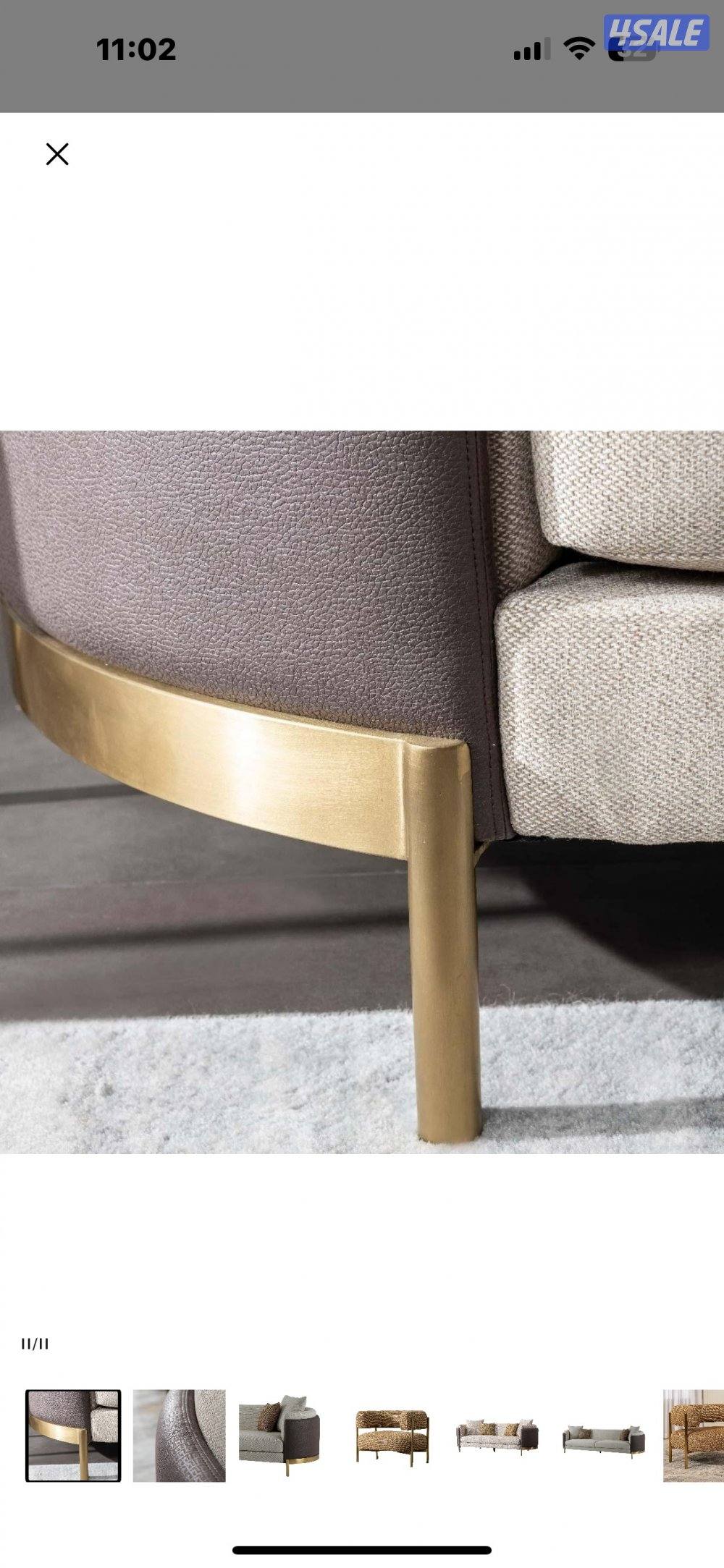 صالة كاملة من صفاة هوم مع طاولة وسط وطاولتين جانبيتين استعمال ٥ شهور8