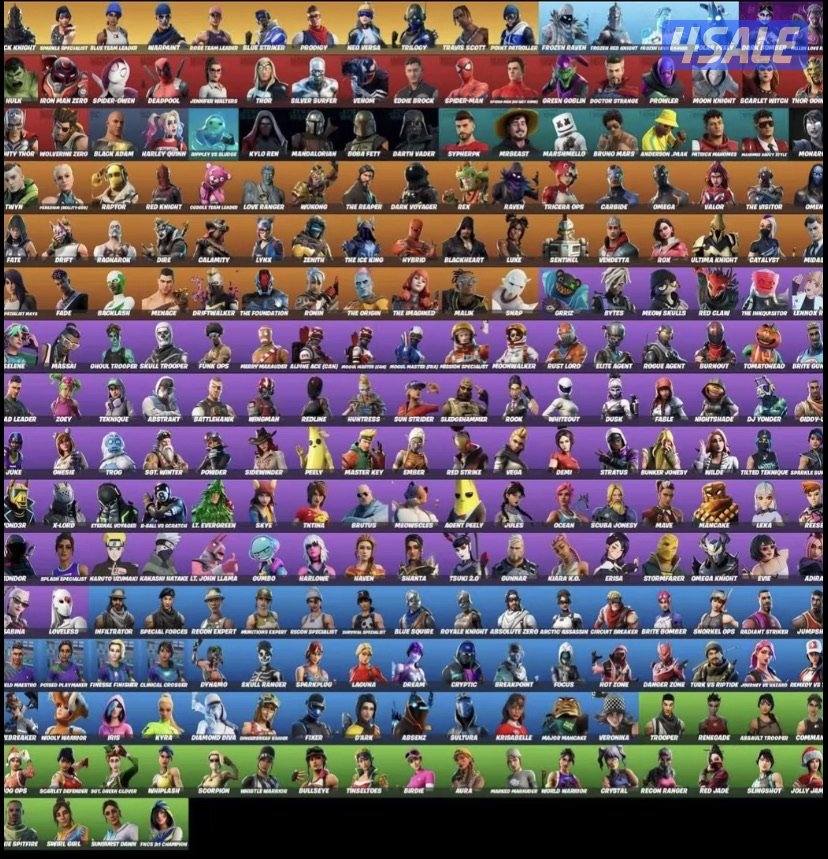 حساب سوني فورت و كود و قراند و روكيت ( فورت فوق ١٨٠ سكن مضمون0