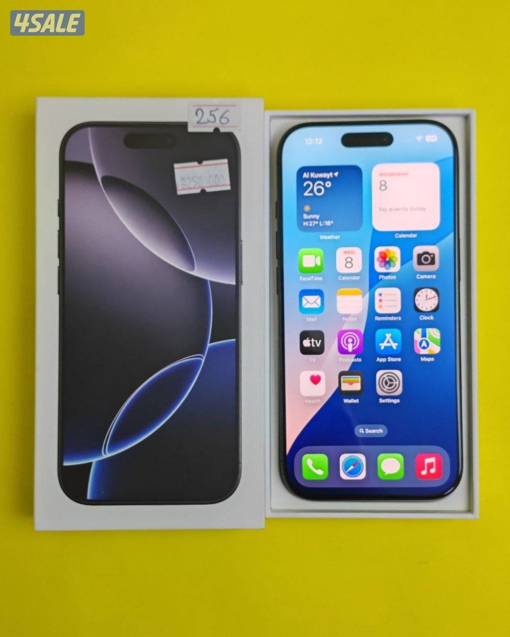 ايفون 16 برو أسود بطارية 94% 256GB مستعمل كالجديد iPhone 16 Pro Black1