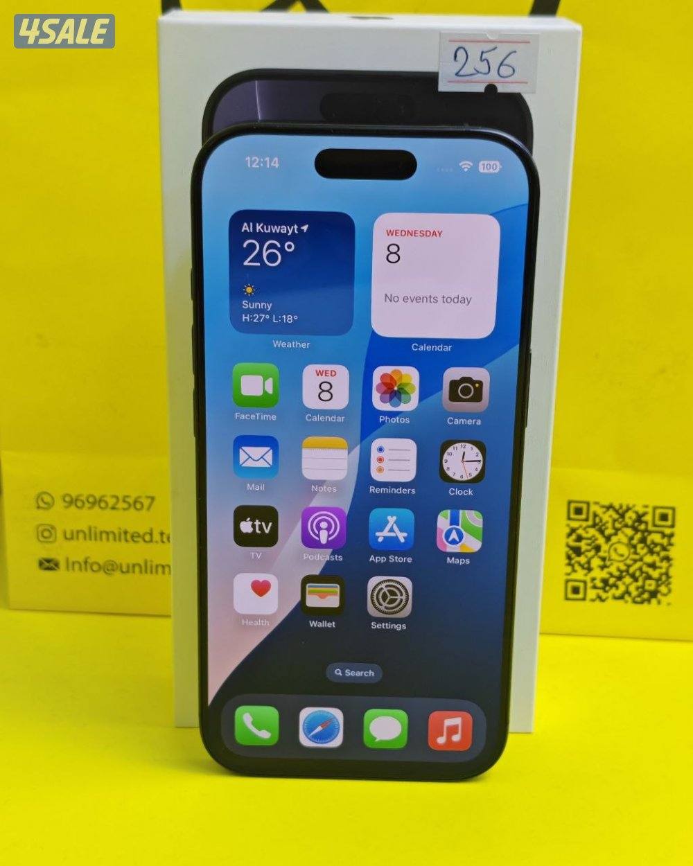 ايفون 16 برو أسود بطارية 94% 256GB مستعمل كالجديد iPhone 16 Pro Black9