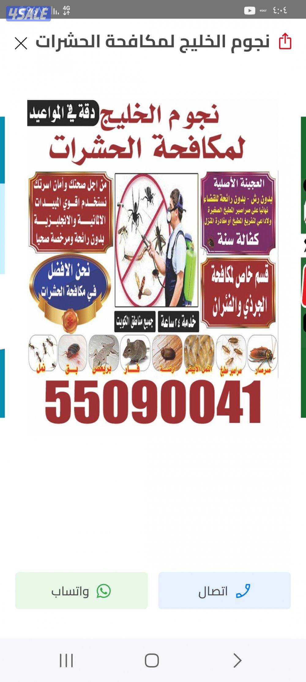 مكافحة حشرات وقوارض0