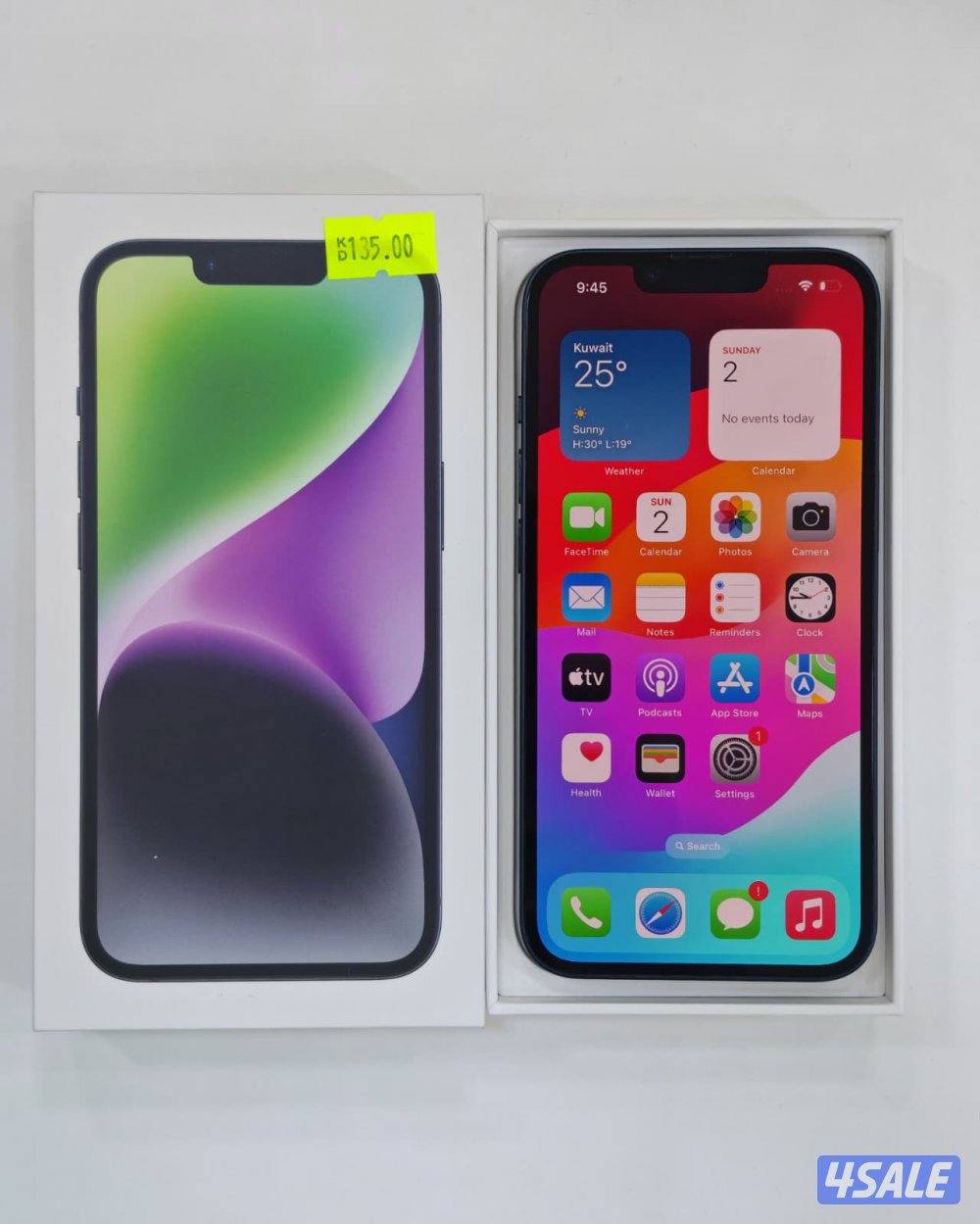 ايفون 14 – 128 جيجا – أسود بطارية 91% مستعمل كالجديد6