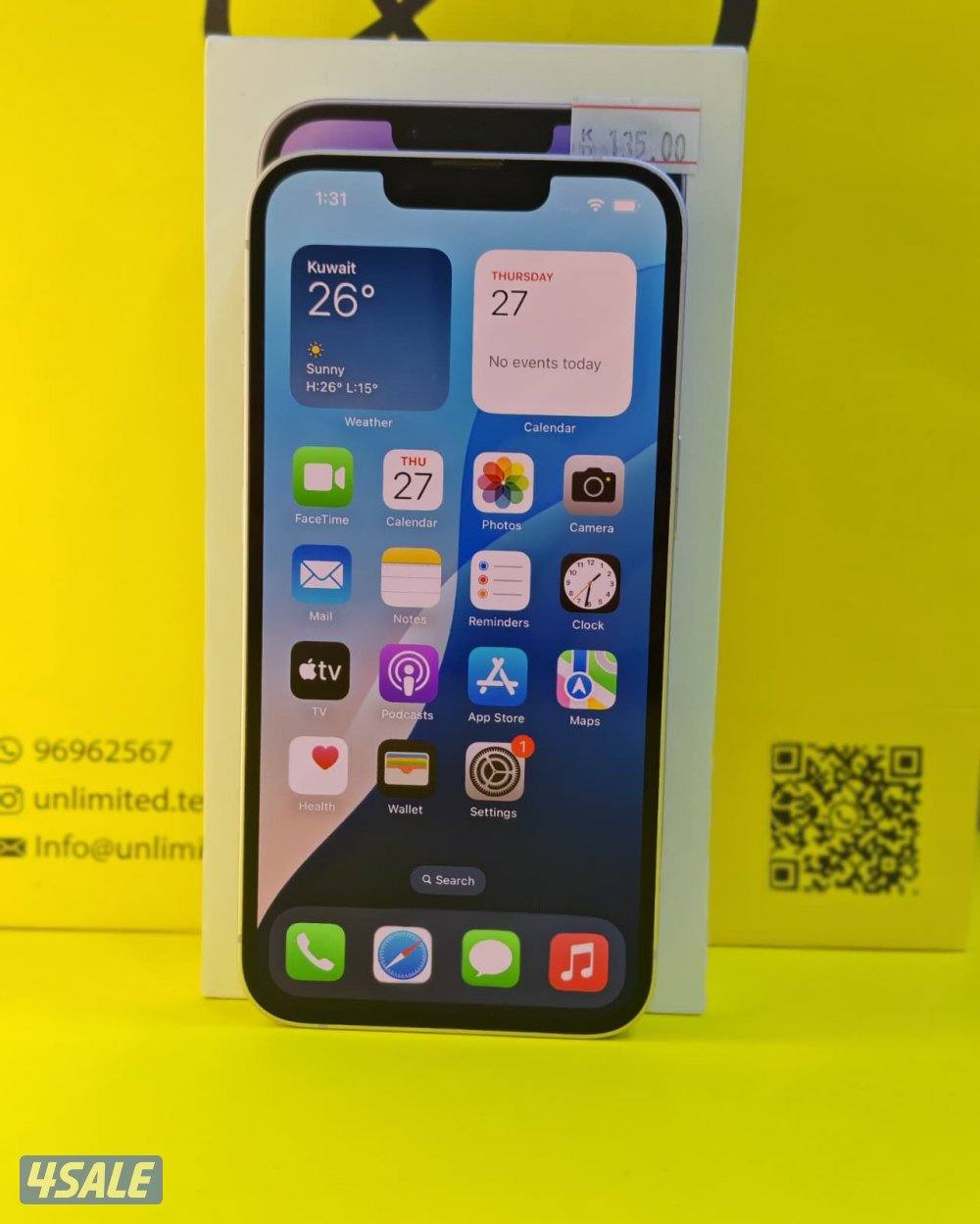 ايفون 14 – 128 جيجا – بنفسجي بطارية 85% مستعمل كالجديد5