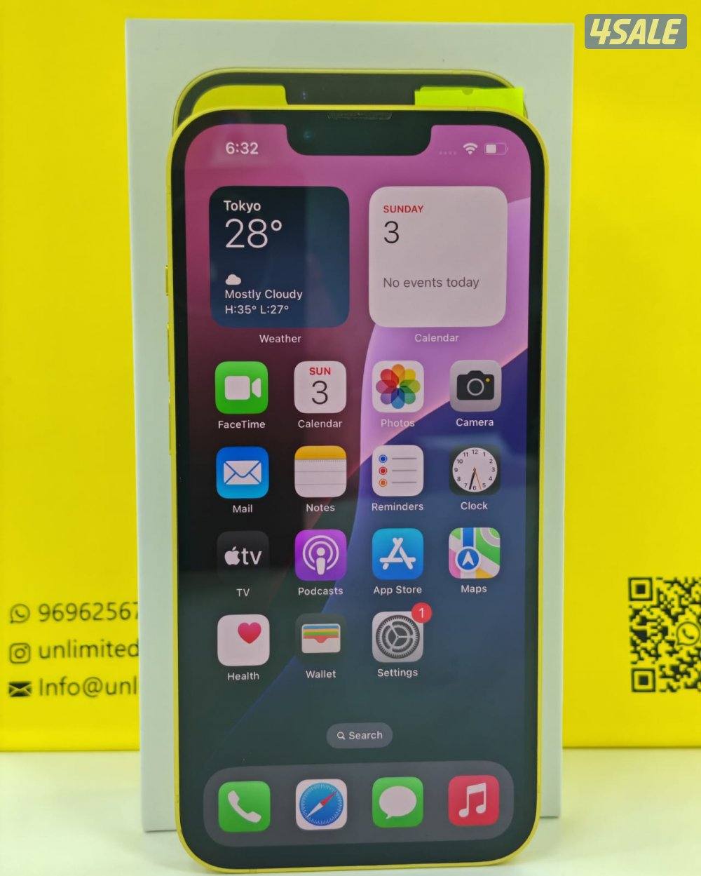 ايفون 14 – 256 جيجا – أصفر بطارية 83% مستعمل كالجديد6