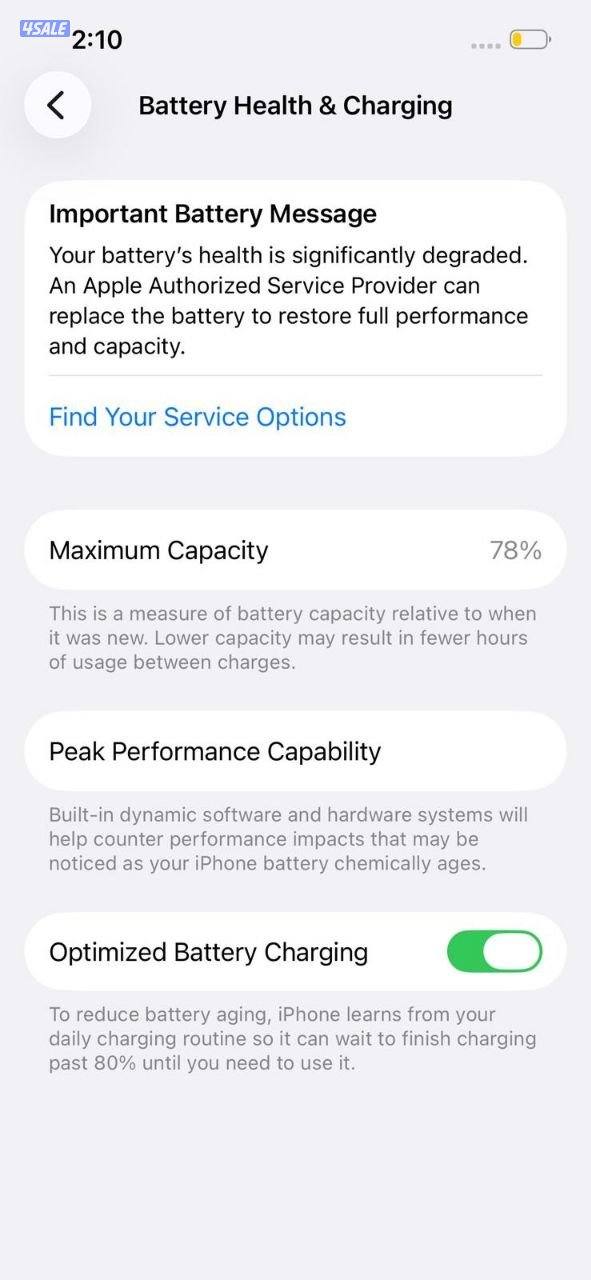ايفون 14 – 256 جيجا – أزرق بطارية 78% مستعمل كالجديد11