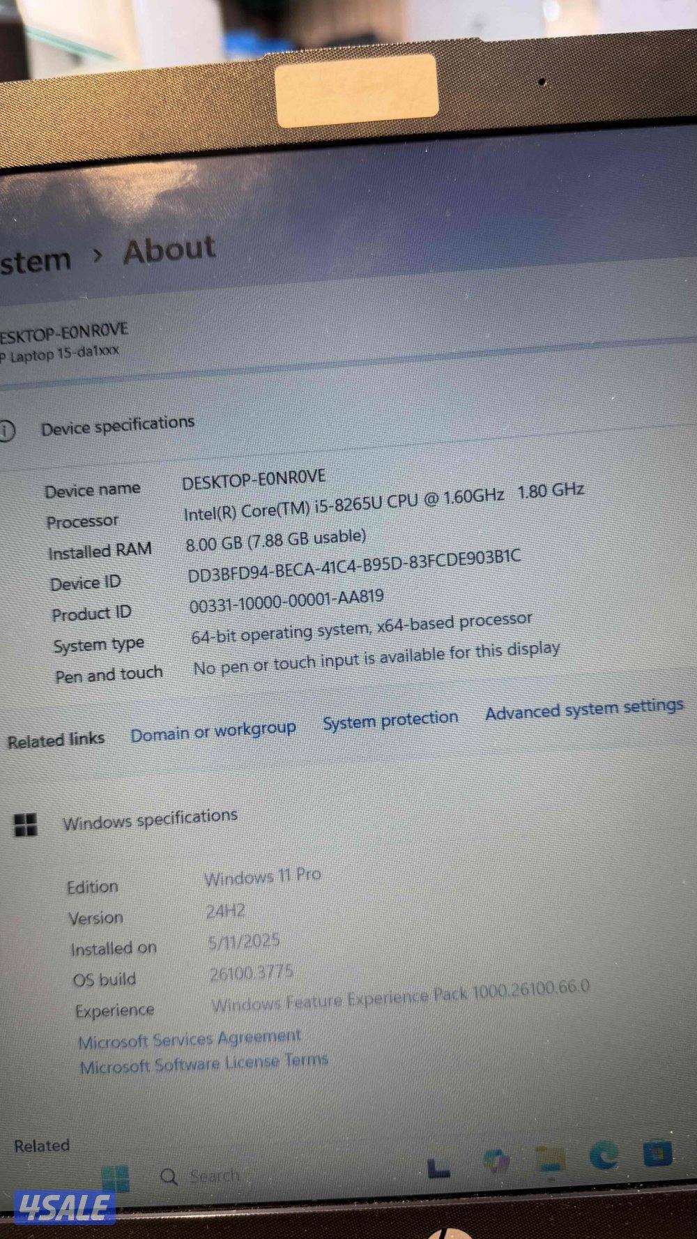 لاب توب Hp نظيف جداً مو مبطل5