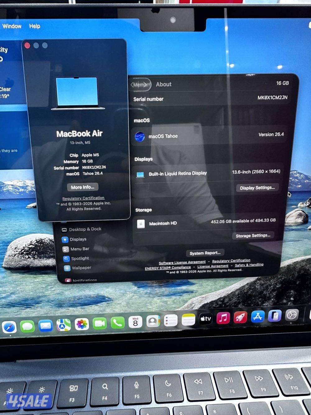 MacBook Air M5 MDN/10C CPU/8C GPU/16GB/512GB used sem like new 12 non0