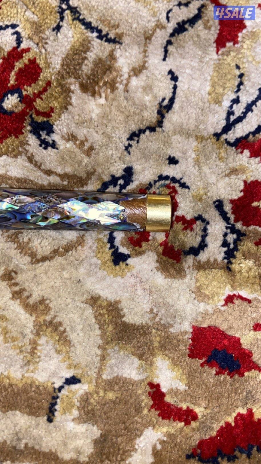 عصاية تراثية مطعّمة بالصدف والنحاس – قطعة فنية يدوية فخمة7