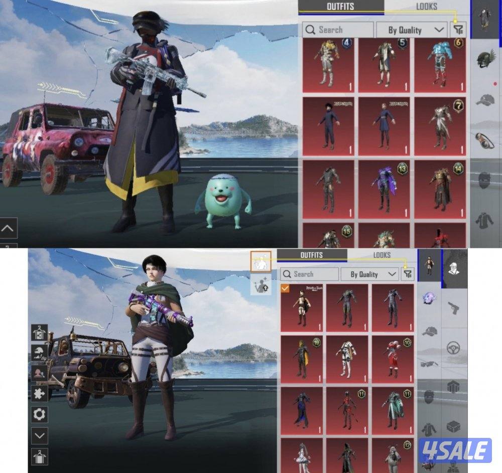 حسابات ببجي منوعه ~ امفور ثلجي واسلحه وحسابات وايد😍❄️✨3