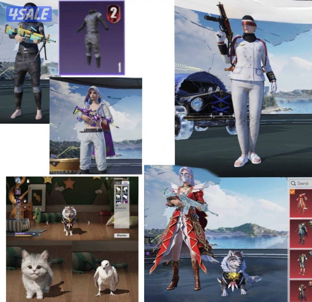 حسابات ببجي منوعه ~ امفور ثلجي واسلحه وحسابات وايد😍❄️✨2