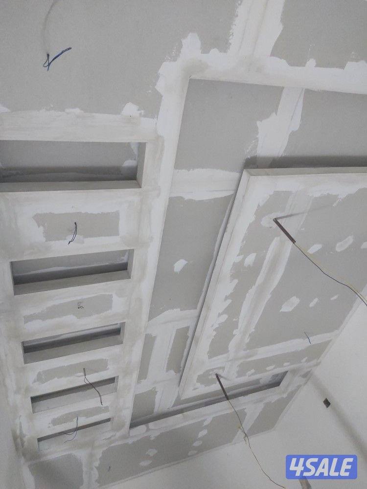 ديكور جبس بورد قواطع بارتيشن جبس بورد اسمنت بورد اصباغ بديل خشب1