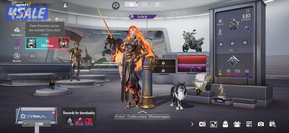 حساب بيجي نادر لفل83 ميثك 110+10