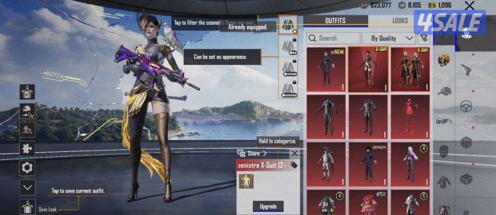 حساب ببجي قديم،،، لفل 76 اسلحه مطوره xsuit 21