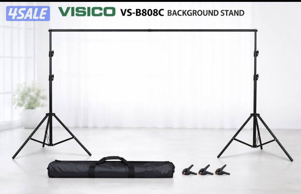 حامل خلفية تصوير VISICO VS-B808C شبه جديد + جنطته  عرض٣ متر5