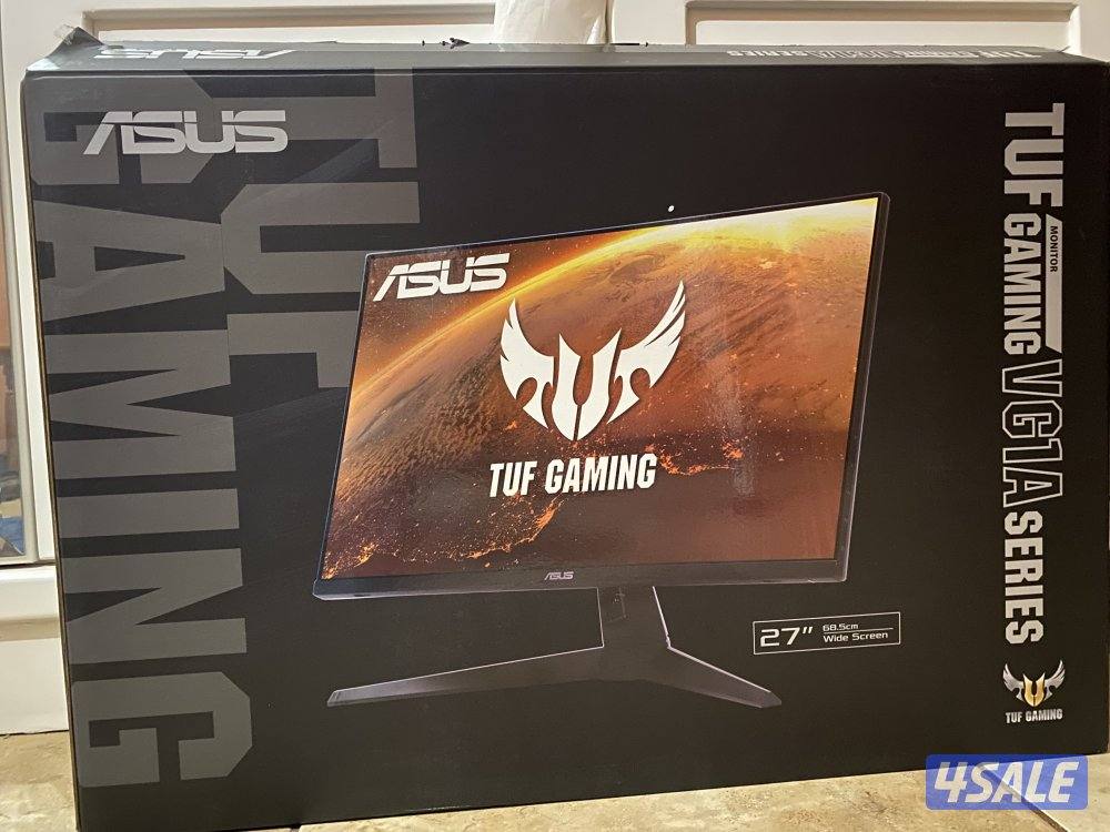 شاشة asus قياس 27 انش للقيمنق بدقة 2k ips بحالة كالجديدة مع كرتون0