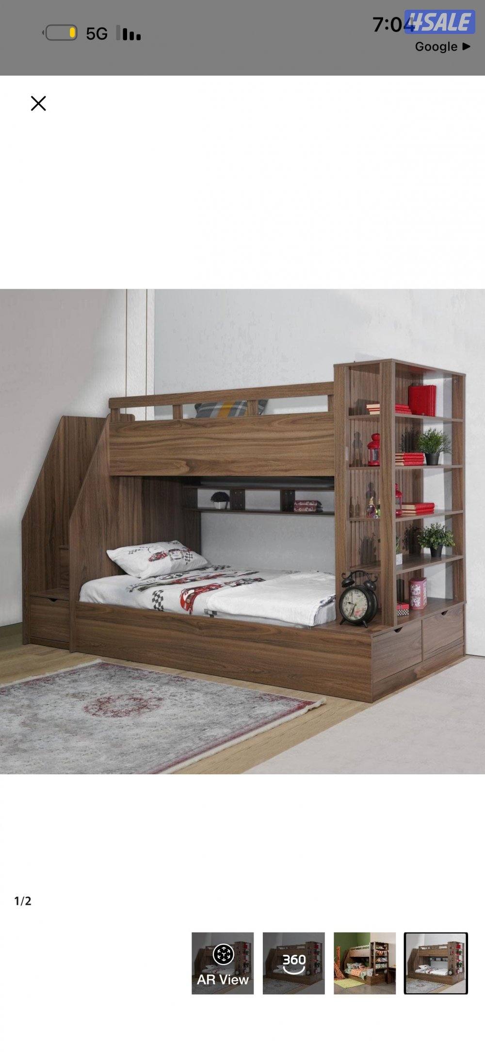 سرير دورين اطفال بحالة جديده من صفاة هوم1