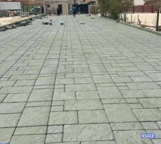 معلم بلاط متداخل وكربستون وكاشي ومصفت سيارات وصبت موزاييك ارضيات8