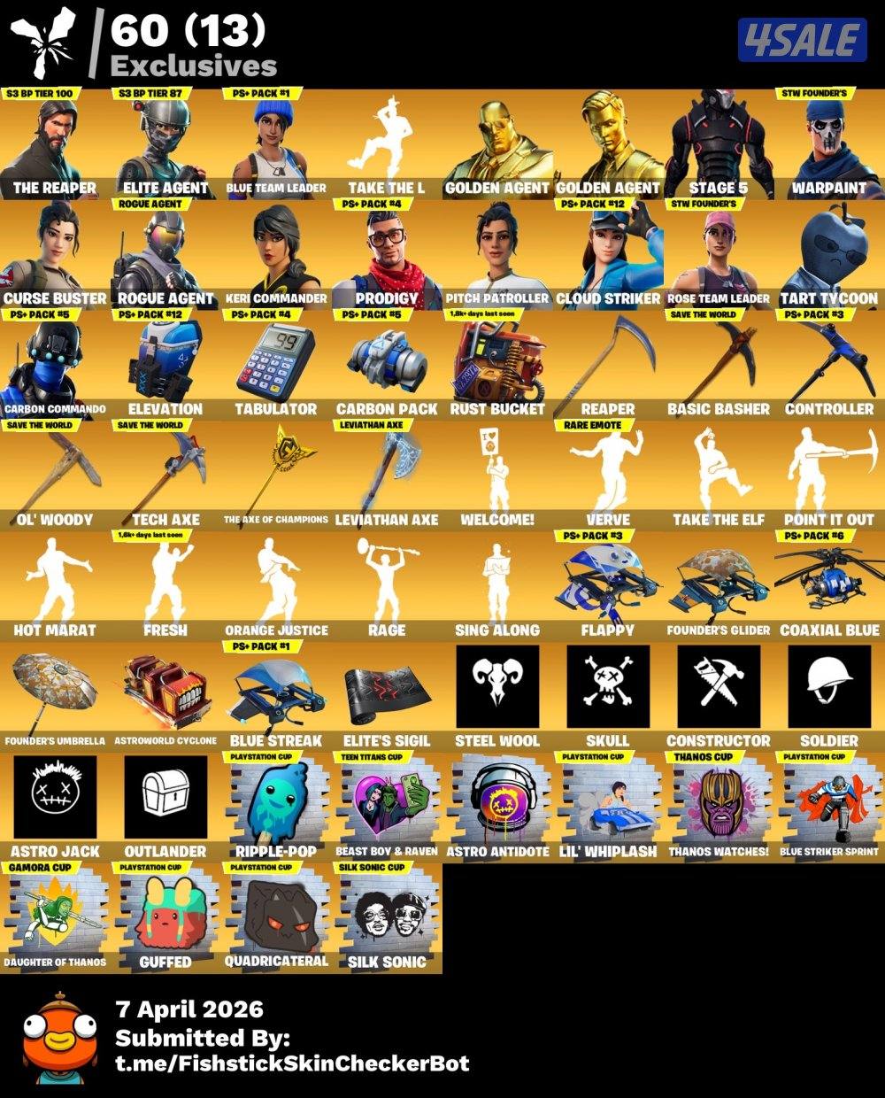 حساب فورت نايت نادر🔥✅0