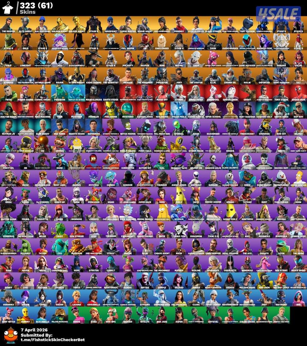 حساب فورت نايت نادر🔥✅1