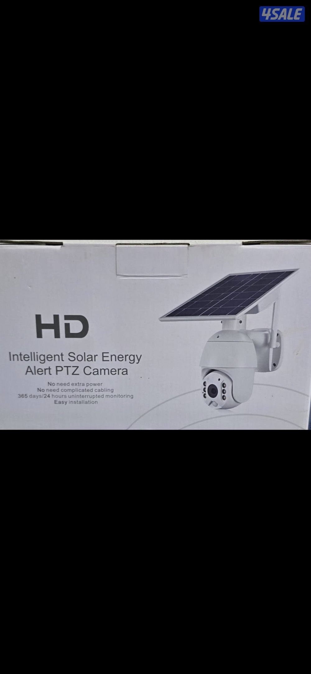 كاميرا طاقه شمسيه متحركه بجميع الاتجاهات صوت وصوره سبيكر مايك4