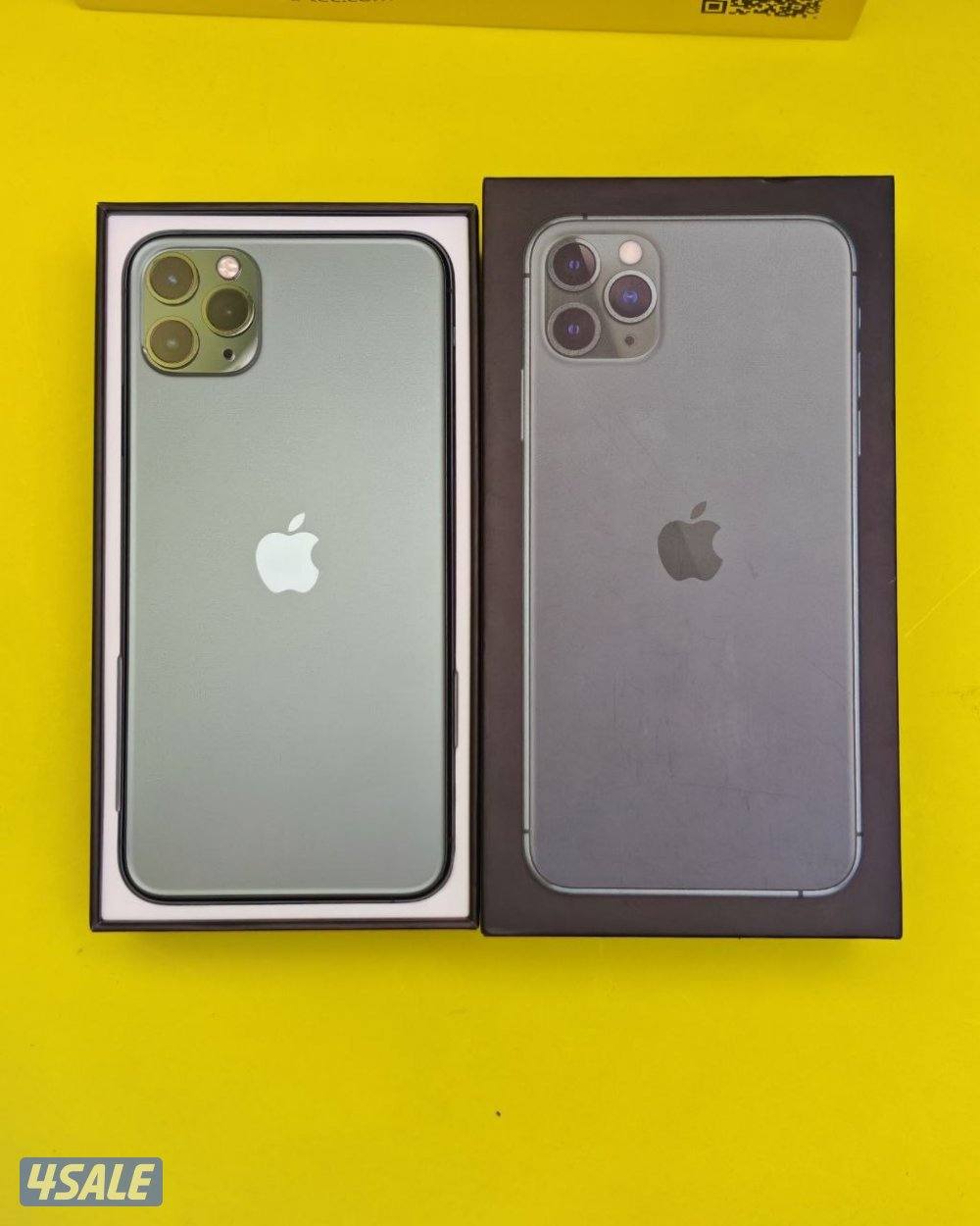 ايفون 11 برو ماكس – 256 جيجا – أخضر بطارية 75% مستعمل كالجديد0