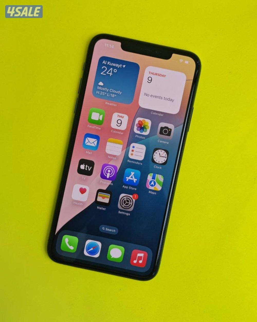 ايفون 11 برو ماكس – 256 جيجا – أخضر بطارية 75% مستعمل كالجديد3