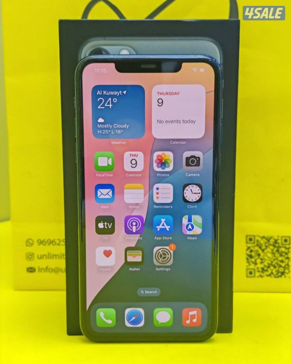ايفون 11 برو ماكس – 256 جيجا – أخضر بطارية 75% مستعمل كالجديد4