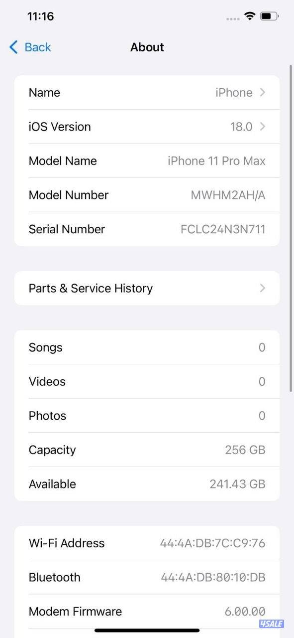 ايفون 11 برو ماكس – 256 جيجا – أخضر بطارية 75% مستعمل كالجديد10