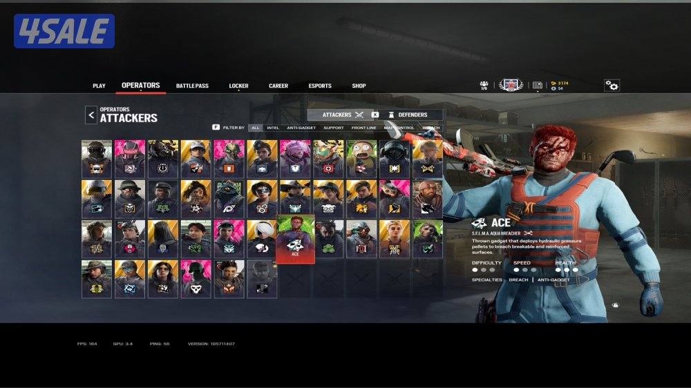 حساب رينبو ٦ / rainbow six siege account0