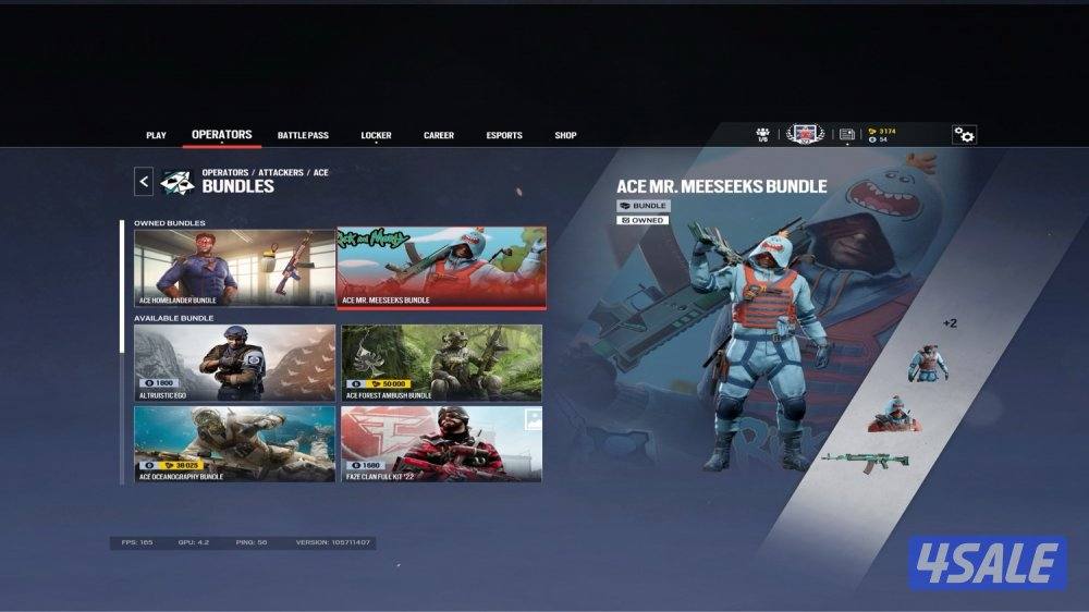 حساب رينبو ٦ / rainbow six siege account3