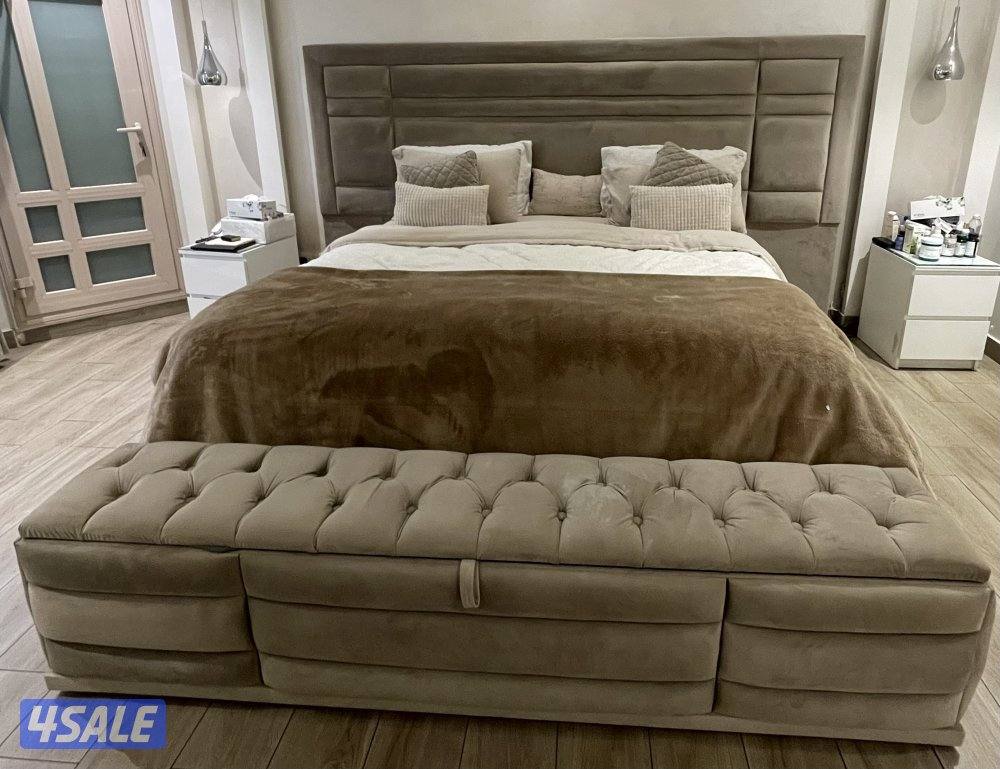 سرير + ماترس + مخزن0