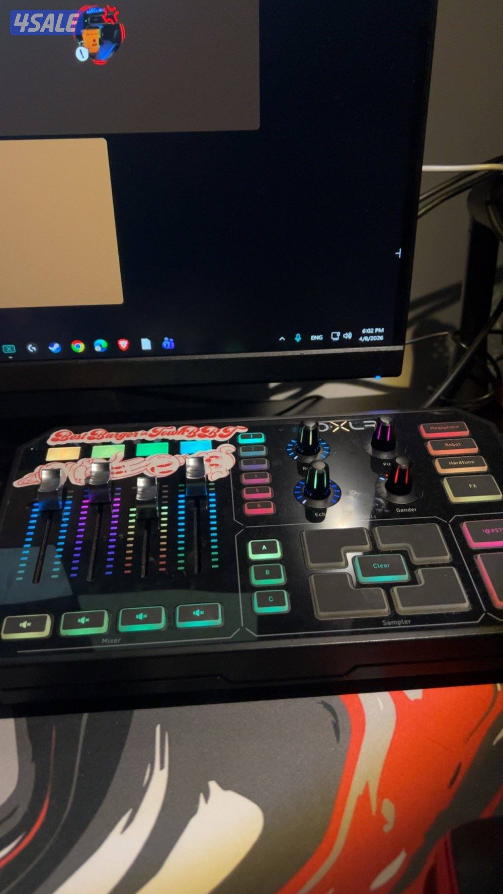 للبيع مكسر goxlr الكبير مع مايك رود و ستاند المايك و واير xlr1