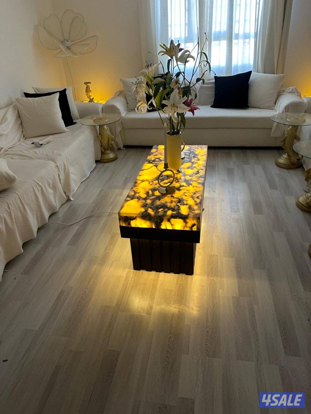 رخام مضيء طاولات بار ألياف ورق الحائط بتصميم كلاسيكي اصباغ جوتن11