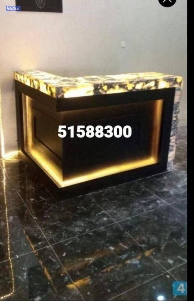 رخام مضيء طاولات بار ألياف ورق الحائط بتصميم كلاسيكي اصباغ جوتن12