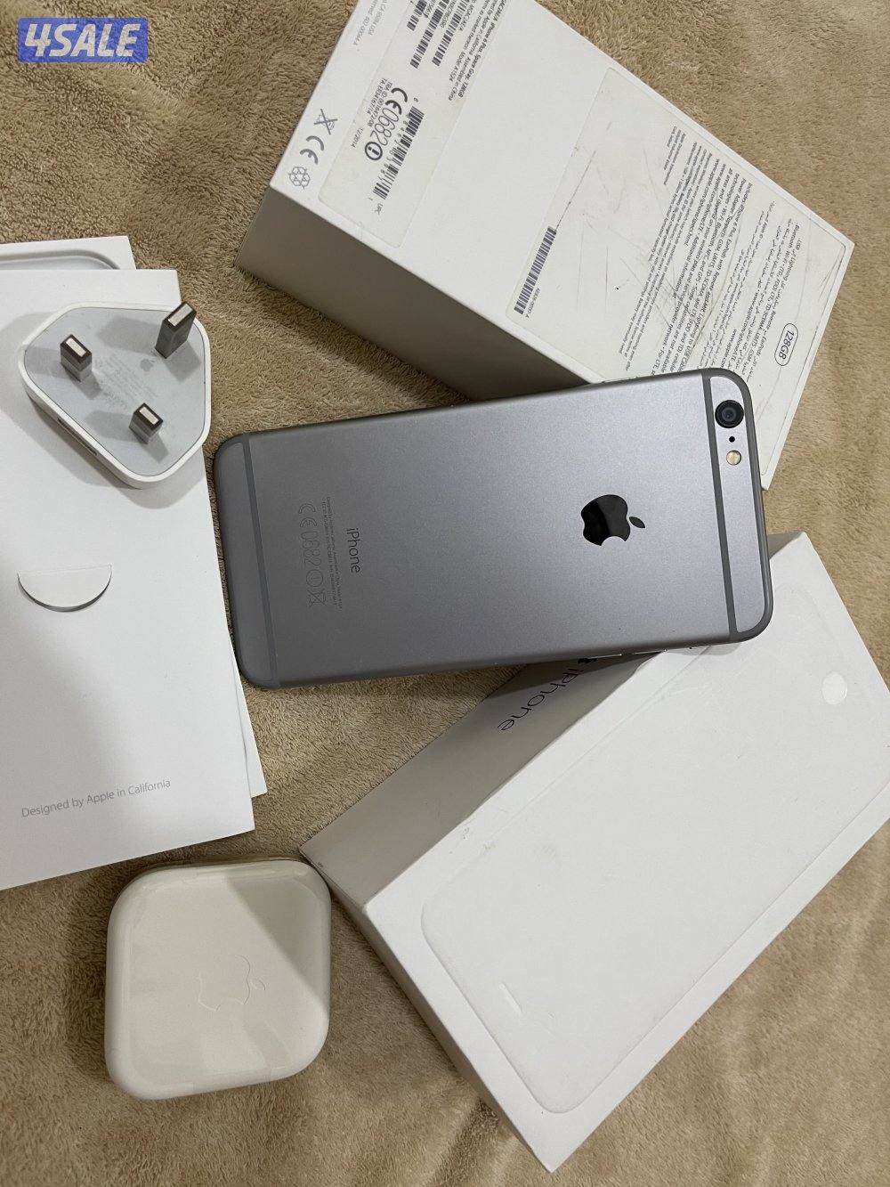 ايفون  ابل 6 بلس  الكبير128 قيقا  شغال تمام مع الشحن مو مفتوح1