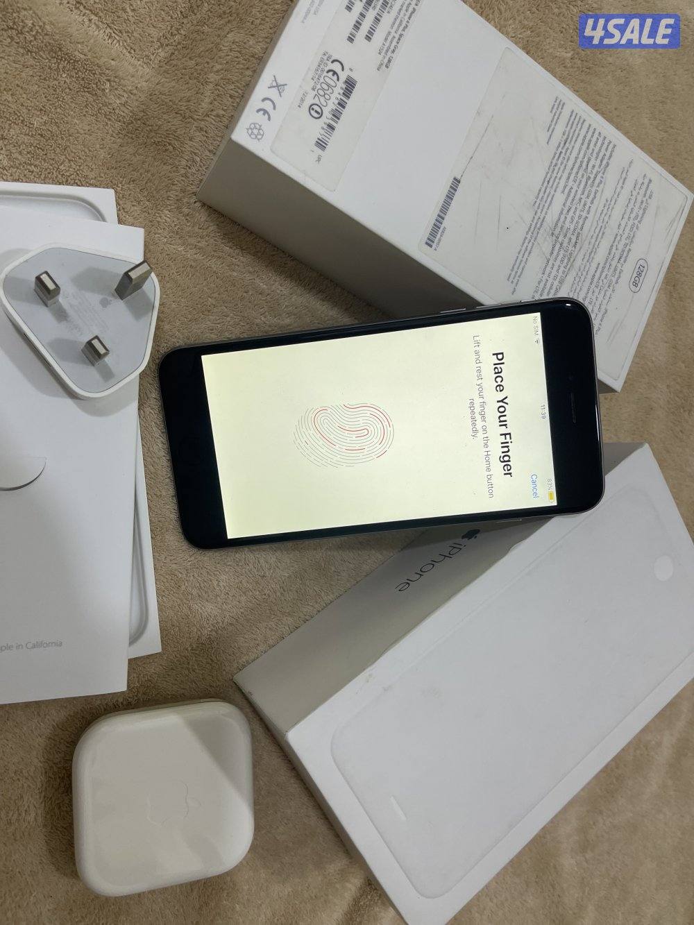 ايفون  ابل 6 بلس  الكبير128 قيقا  شغال تمام مع الشحن مو مفتوح4