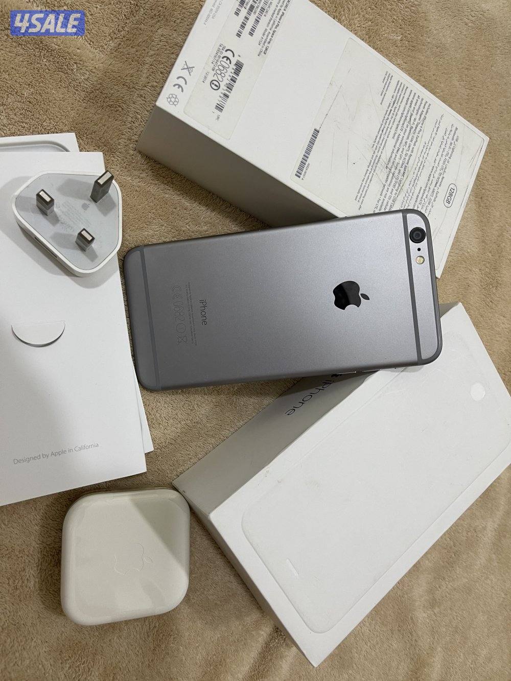 ايفون  ابل 6 بلس  الكبير128 قيقا  شغال تمام مع الشحن مو مفتوح5