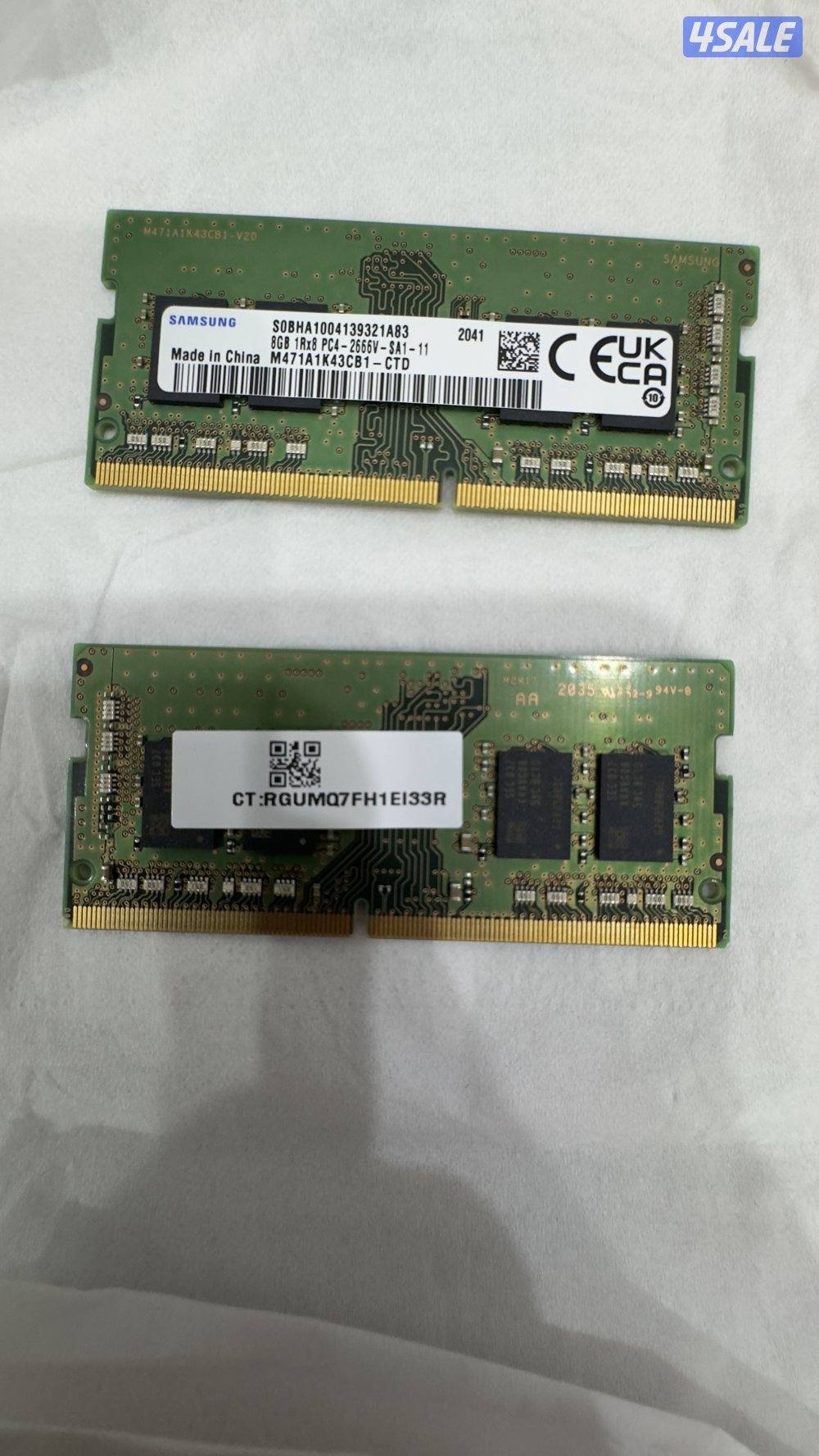 2*8 = 16GB laptop RAM DDR4 2666mhz (used like new)2