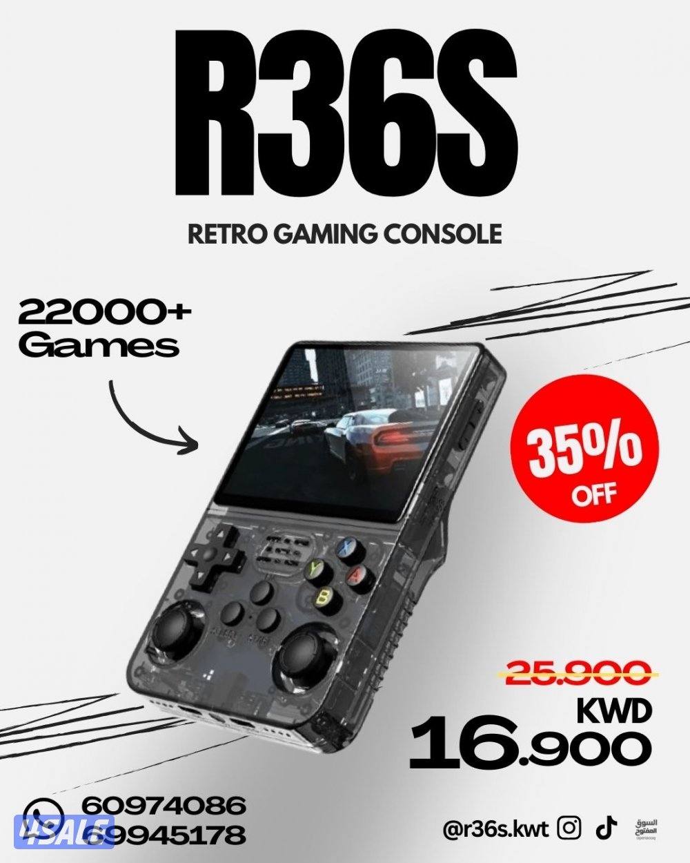 R36s retro gaming console0