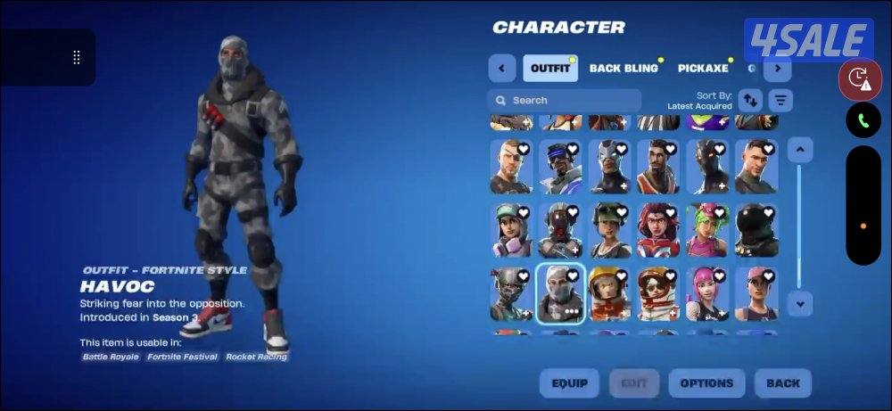 حساب فورت نايت سكنات نادرة جداً 225 سكن مع طور الزومبي2