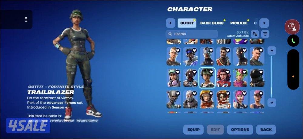 حساب فورت نايت سكنات نادرة جداً 225 سكن مع طور الزومبي1