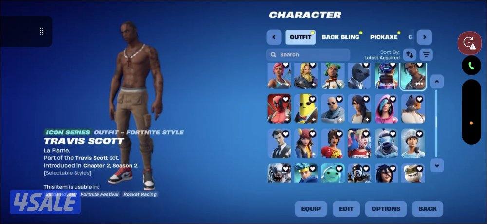 حساب فورت نايت سكنات نادرة جداً 225 سكن مع طور الزومبي4