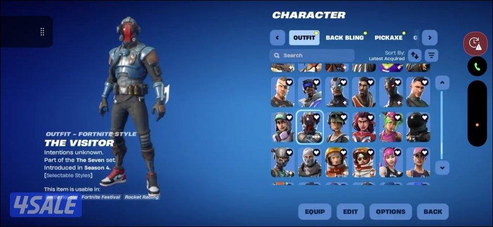 حساب فورت نايت سكنات نادرة جداً 225 سكن مع طور الزومبي5